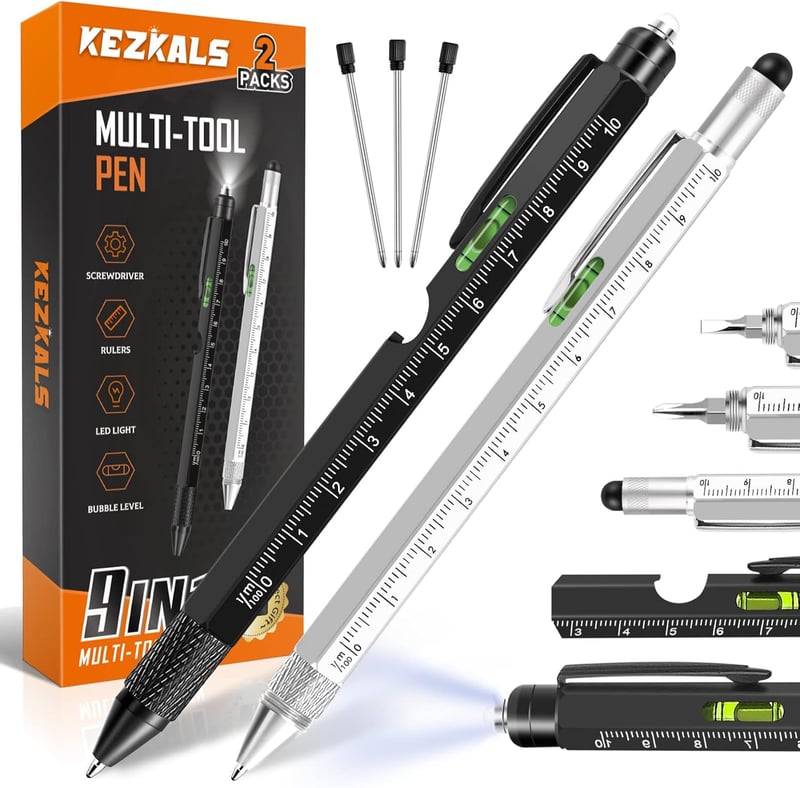 Vatertagsgeschenk: 2er Set 9-in-1 Kugelschreiber für Männer