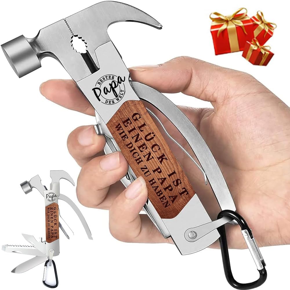 Multitool Hammer für Väter - 12-in-1 Multifunktionswerkzeug