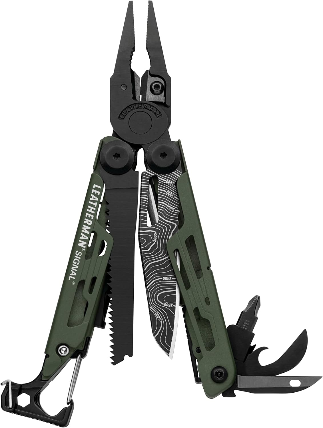Leatherman Signal Multi-Tool für Camping & Survival - 19 Werkzeuge, grün
