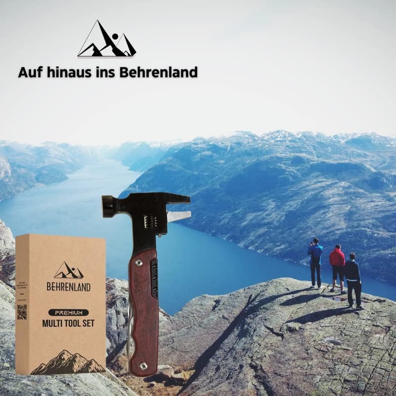 12-in-1 Multitool mit Rosenholzgriff für Männer - Vatertagsgeschenk