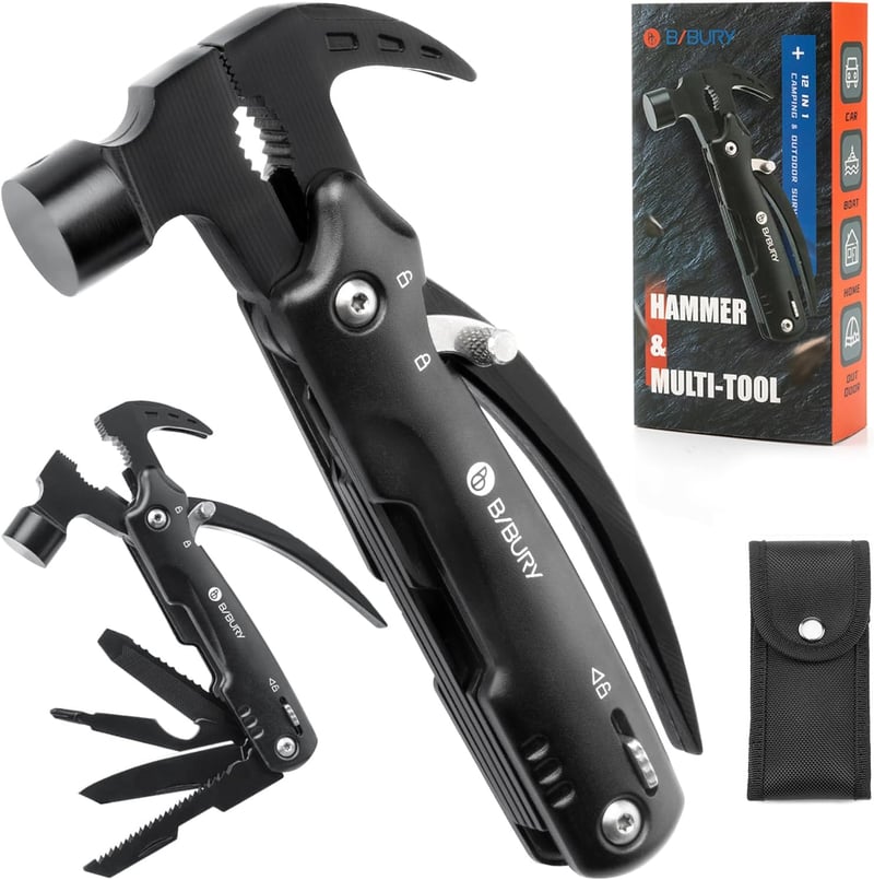 Multitool Hammer 12-in-1 für Männer – ideales Geschenke für Papa und Ehemann
