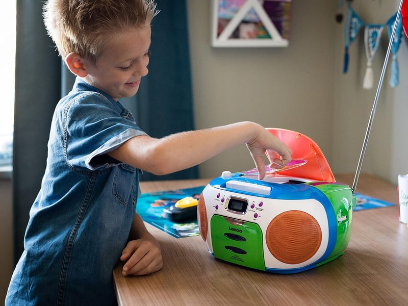 Kinderradio Lenco SCD-971 mit CD-, Kassettenspieler und Stereo-Sound