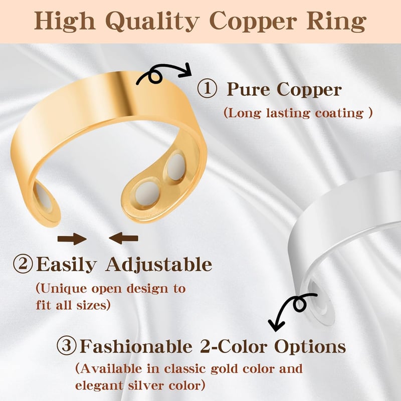 Verstellbare Magnetische Ringe für Frauen zur Angstreduktion (2er Set)