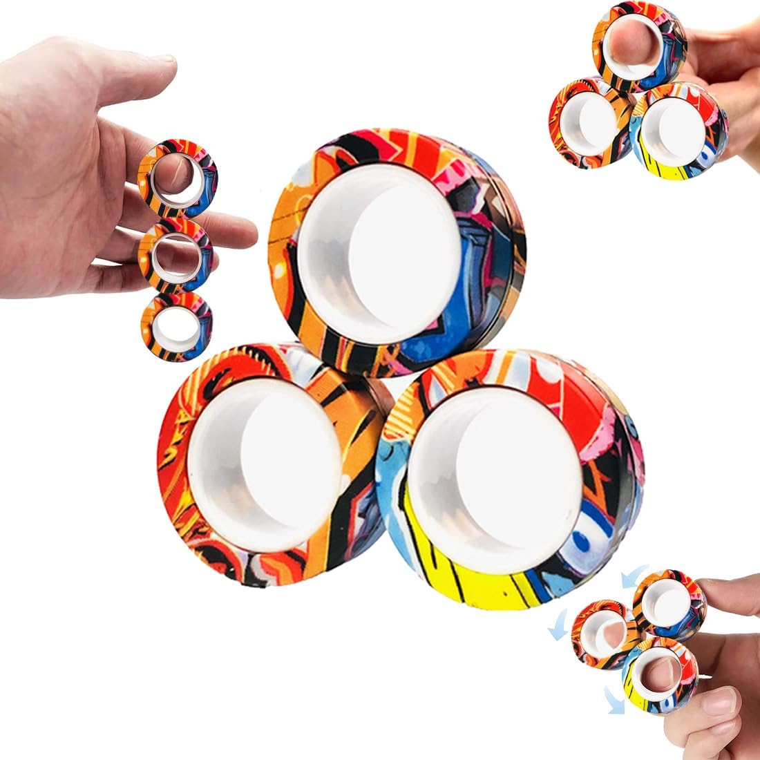 Magnetische Fidget Ringe – Spaß Geschenk für Jung und Alt