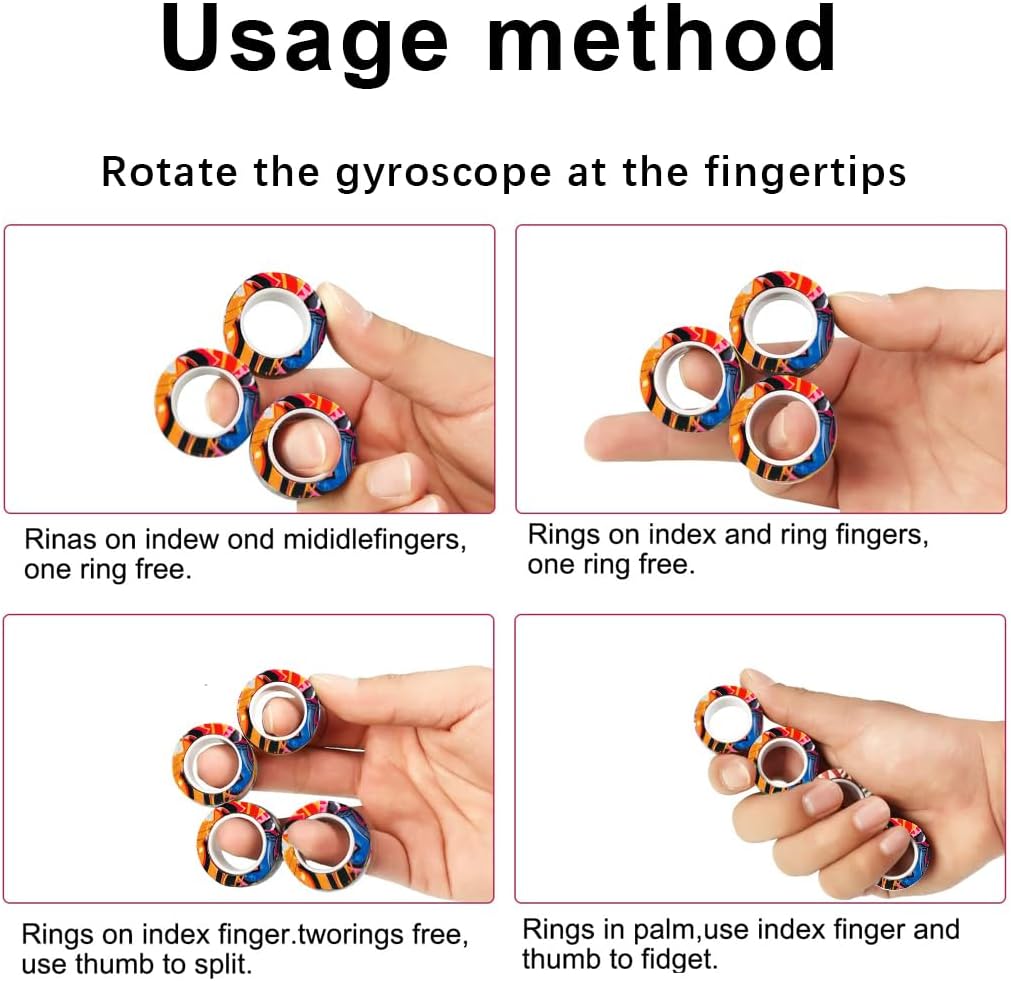 Magnetische Fidget Ringe – Spaß Geschenk für Jung und Alt