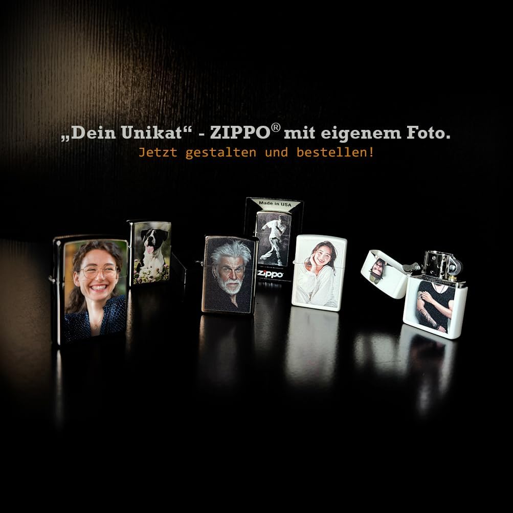 Personalisiertes Zippo Feuerzeug aus Edelstahl für Männer – Vatertagsgeschenk
