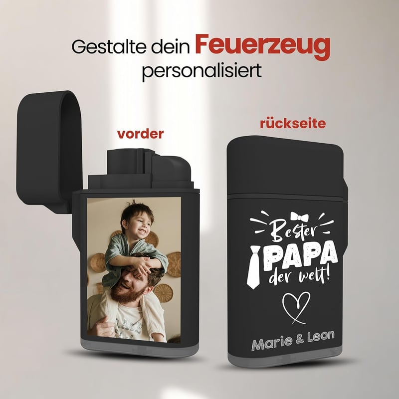 Personalisierbares graviertes Feuerzeug für Väter
