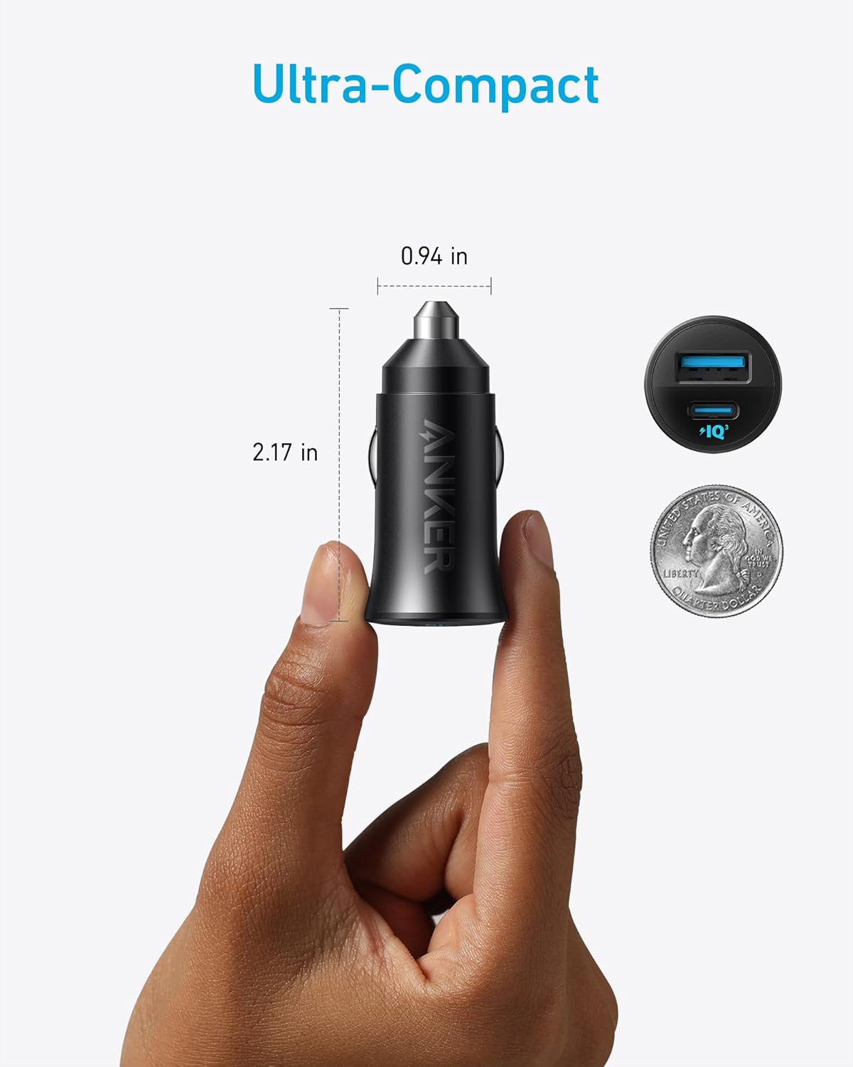Anker 30W USB-C Kfz-Ladegerät für iPhone und Samsung Galaxy