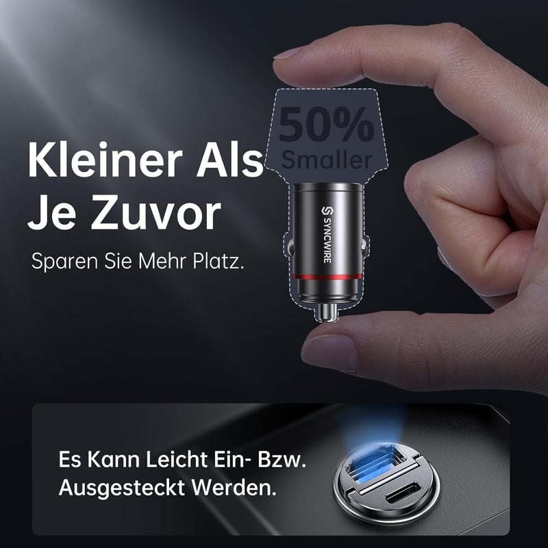 Syncwire 60W USB-C Kfz Ladegerät für iPhone und Android-Geräte
