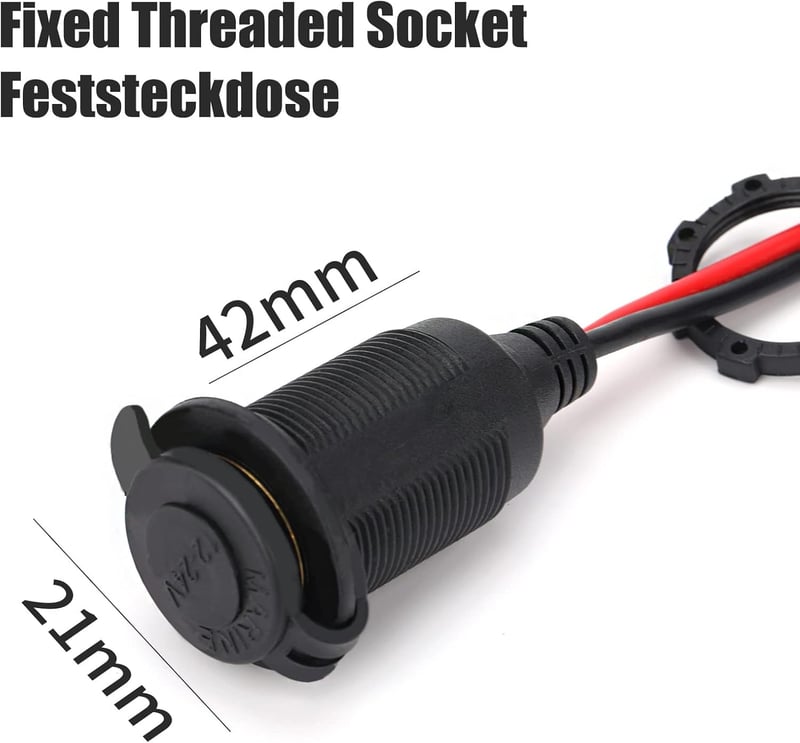 Wasserdichte Hochleistungs-Zigarettenanzünderbuchse 12V/24V für Boot & Auto