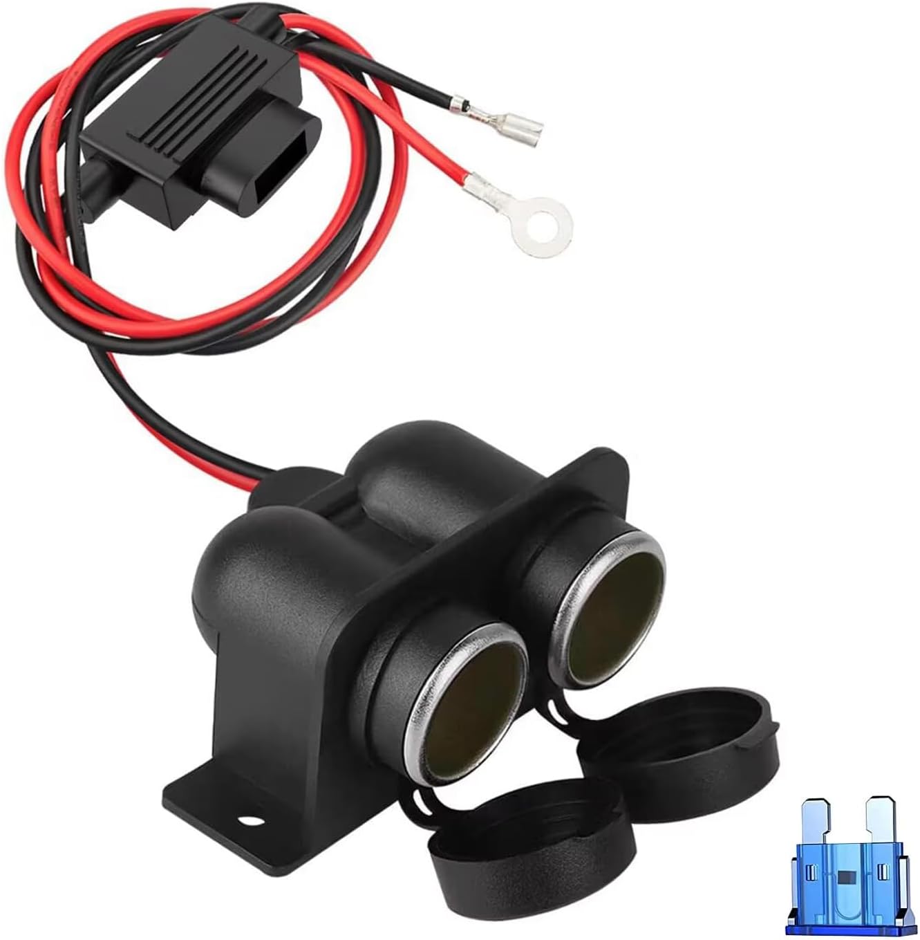 Wasserdichter KFZ Zigarettenanzünder Adapter 12V/24V mit 15A Sicherung