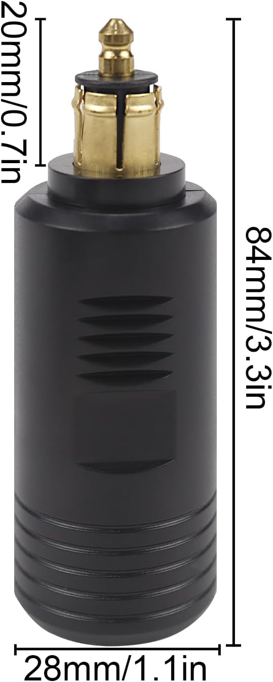 Zigarettenanzünder Adapter 12/24V mit DIN-Stecker und Euro-Buchse