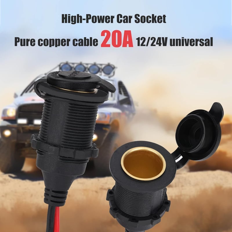 Wasserdichter 12V/24V Zigarettenanzünder für Auto und Boot