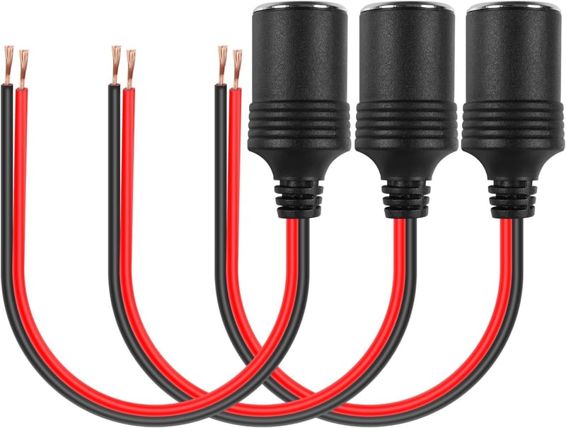 HATMINI 3 x 18 AWG Zigarettenanzünderbuchse für Geräte bis 120 W