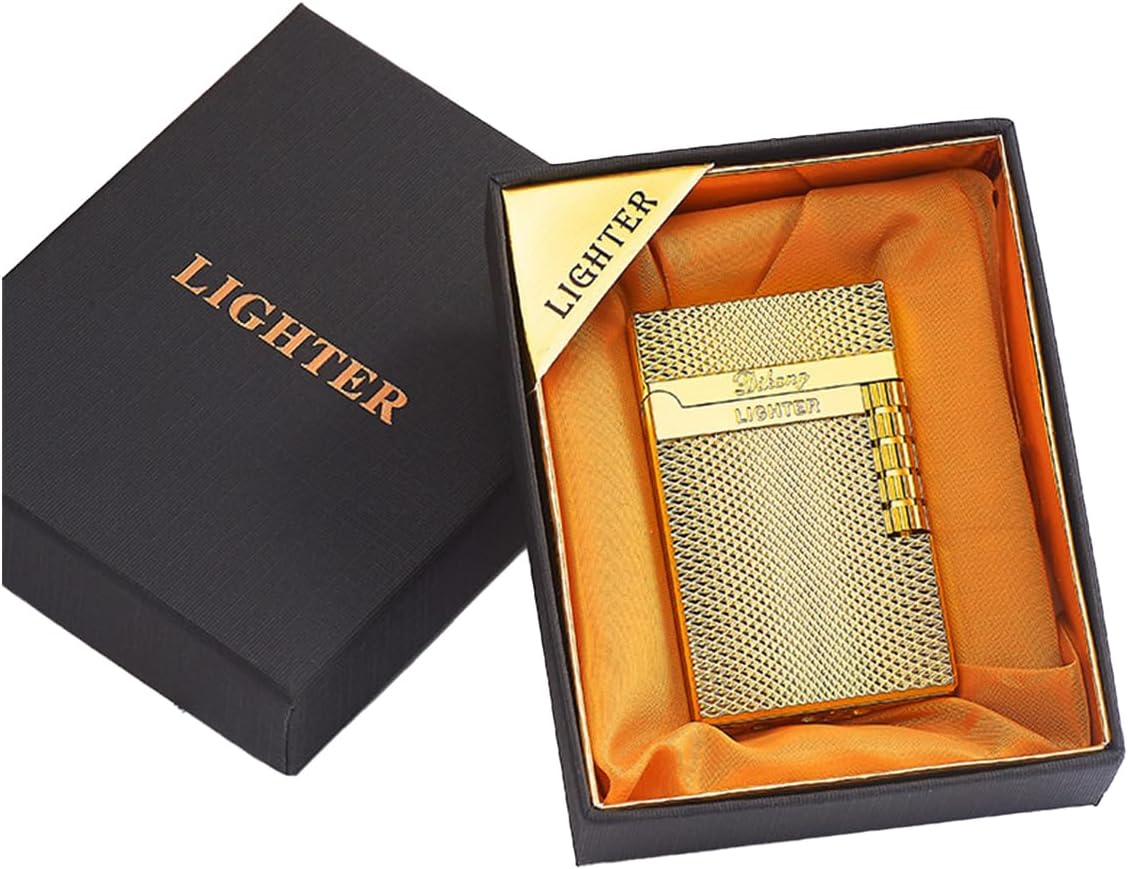 Wiederaufladbares Jet-Feuerzeug für Männer – Winddicht, verstellbar, in Geschenkbox (Silber)
