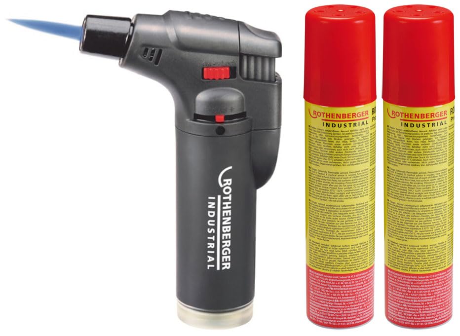 ROTHENBERGER Universalbrenner mit windsicherer Flamme & Nachfüllgas