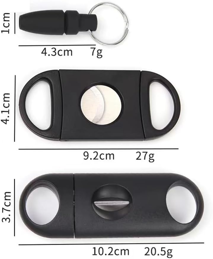 Edelstahl Zigarrenschneider mit doppelter Klinge für Zigarren, 3er Set