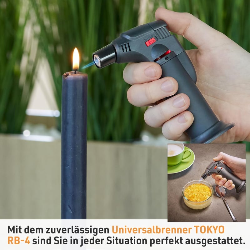 Nachfüllbares Sturmfeuerzeug mit Jetflamme – 100 ml Gas im Set – Schwarz