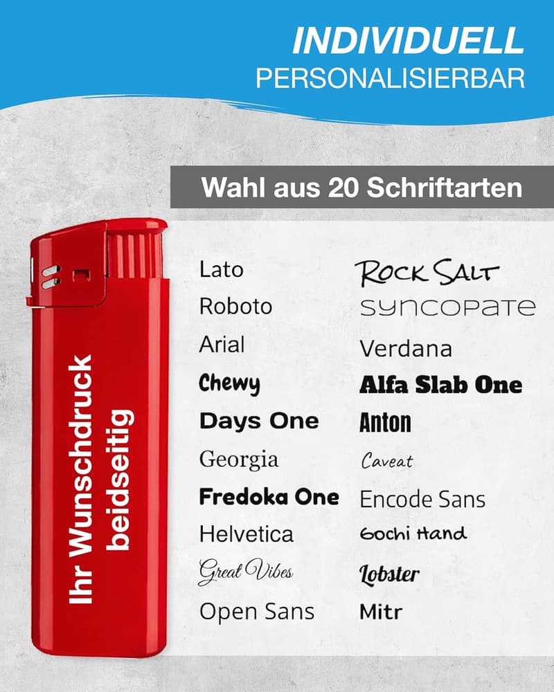 #teamludorf Nachfüllbares Werbefeuerzeug mit Wunschdruck - 8 Farben
