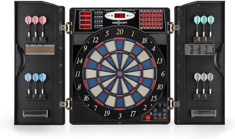 Oneconcept Masterdarter - Elektronischer Dartautomat für bis zu 16 Spieler