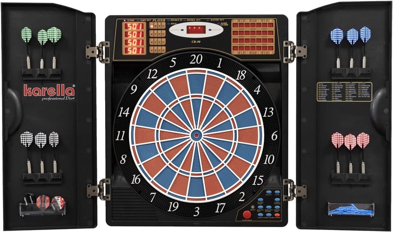 Dartautomat Karella CB-90 mit 38 Spielen, elektronische Dartscheibe
