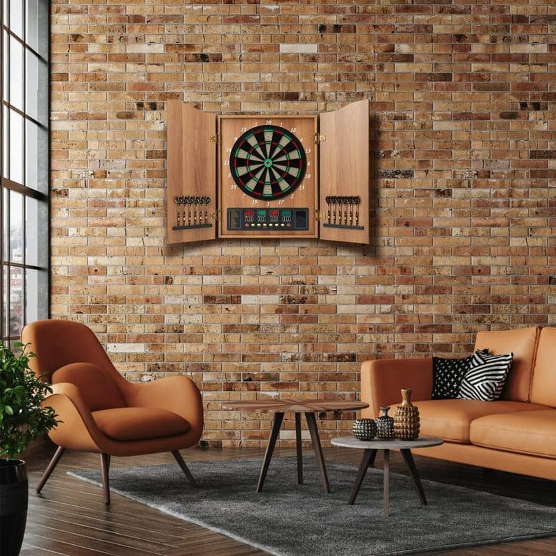 Elektronische Dartscheibe mit 12 Dartpfeilen und LCD-Display