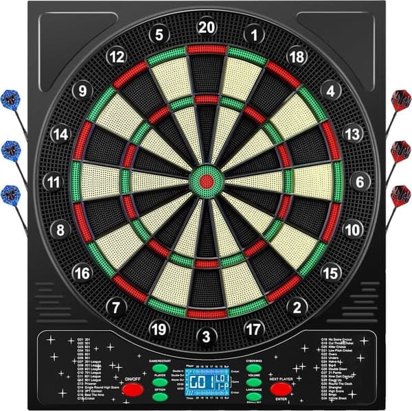 Elektronische Dartscheibe mit LCD-Bildschirm für 1-8 Spieler