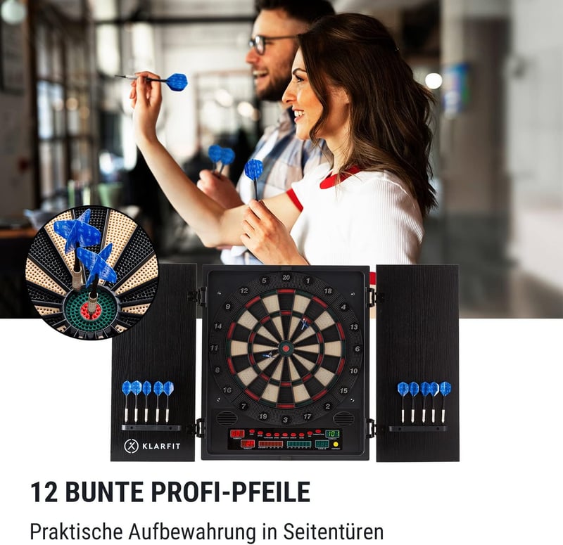 Elektronische Dartscheibe mit LED-Display für Kinder und Erwachsene