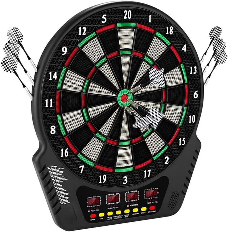 E-Dartboard mit 4 LCD-Anzeigen und 27 Spielen für 16 Spieler