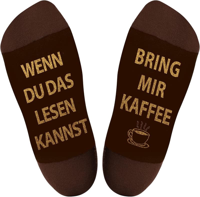 Witzige Kaffeebohnen-Socken für Väter – Geschenkidee zum Vatertag