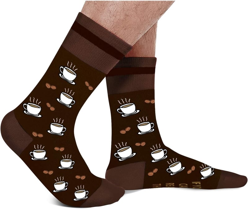 Witzige Kaffeebohnen-Socken für Väter – Geschenkidee zum Vatertag