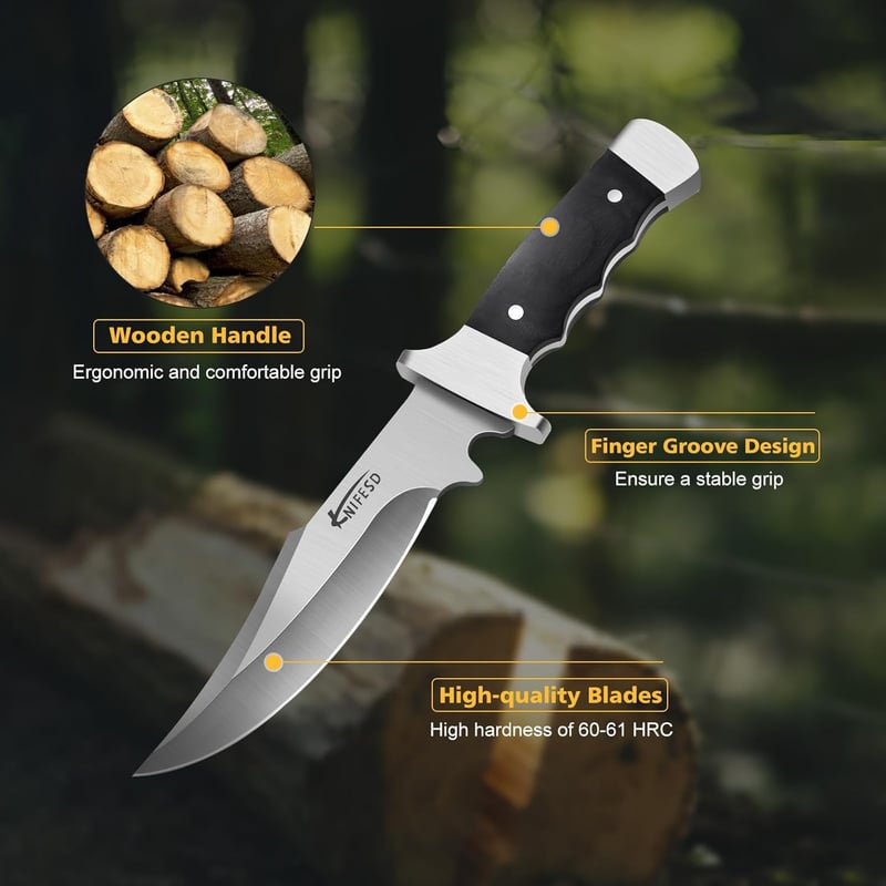 Survival Jagdmesser mit feststehender Klinge für Outdoor-Abenteuer