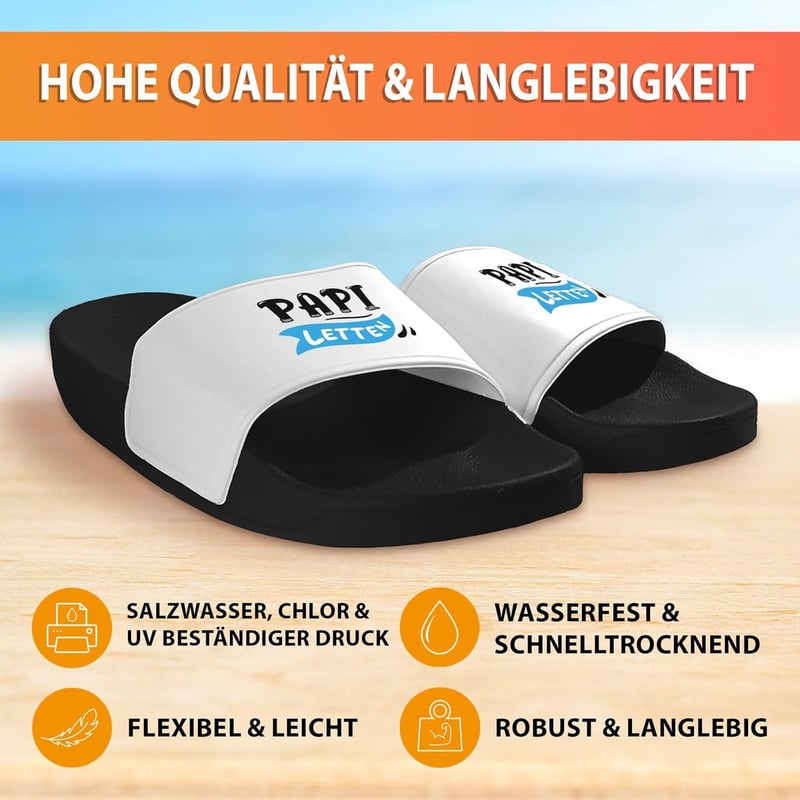 Lustige Badelatschen für Herren - Papi-Letten Hausschuhe