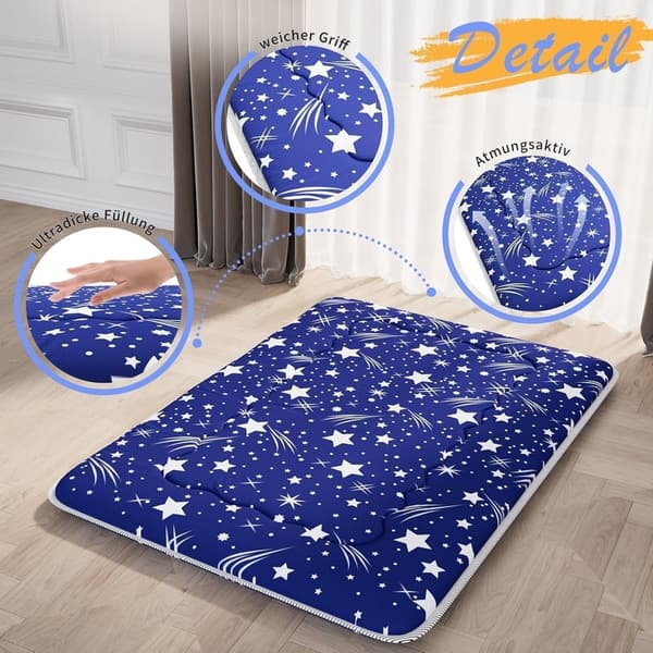 Faltbare Japanische Futon-Matratze 120x200 cm für Camping und Schlafgäste