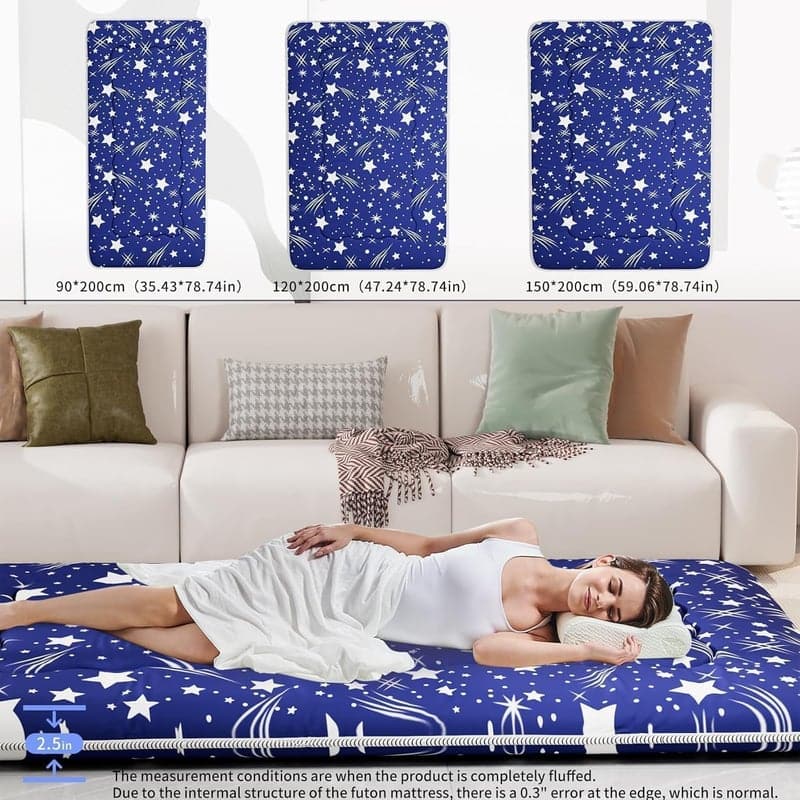 Faltbare Japanische Futon-Matratze 120x200 cm für Camping und Schlafgäste