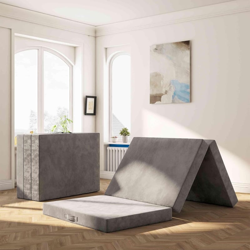 Klappmatratze 75x195 cm aus 15 cm Memory-Schaum für Gäste