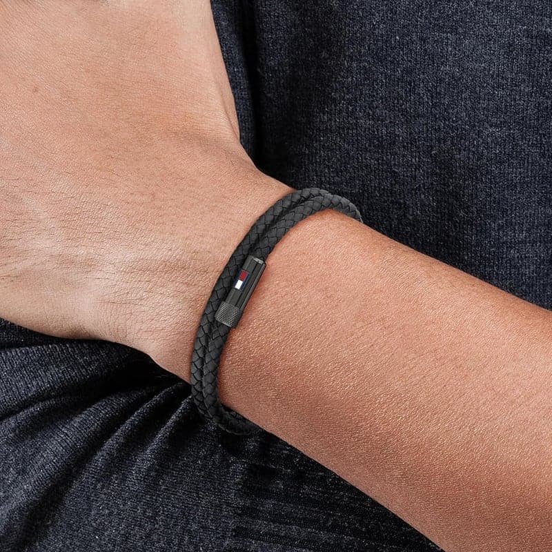 Herren Lederarmband mit Magnetverschluss von Tommy Hilfiger
