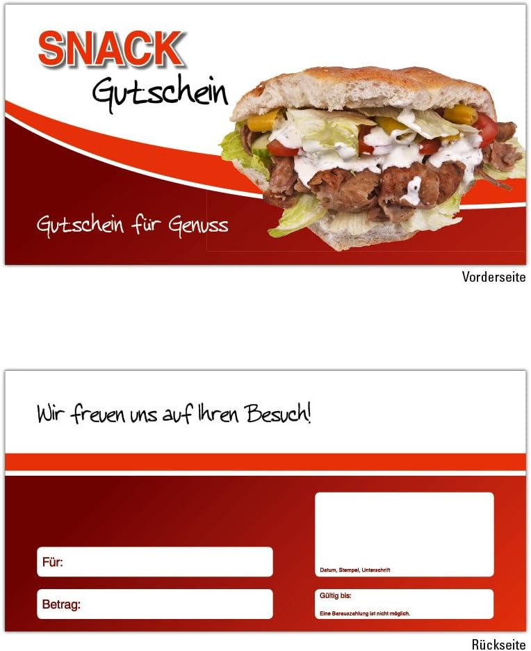 10 Snack Gutscheine für Pommes, Döner und Currywurst – Gastronomie-Coupons