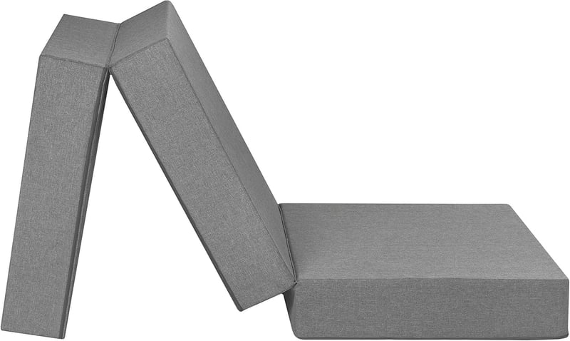 Faltbare Gästematratze XXL mit Tasche, 15 cm Komforthöhe, hellgrau