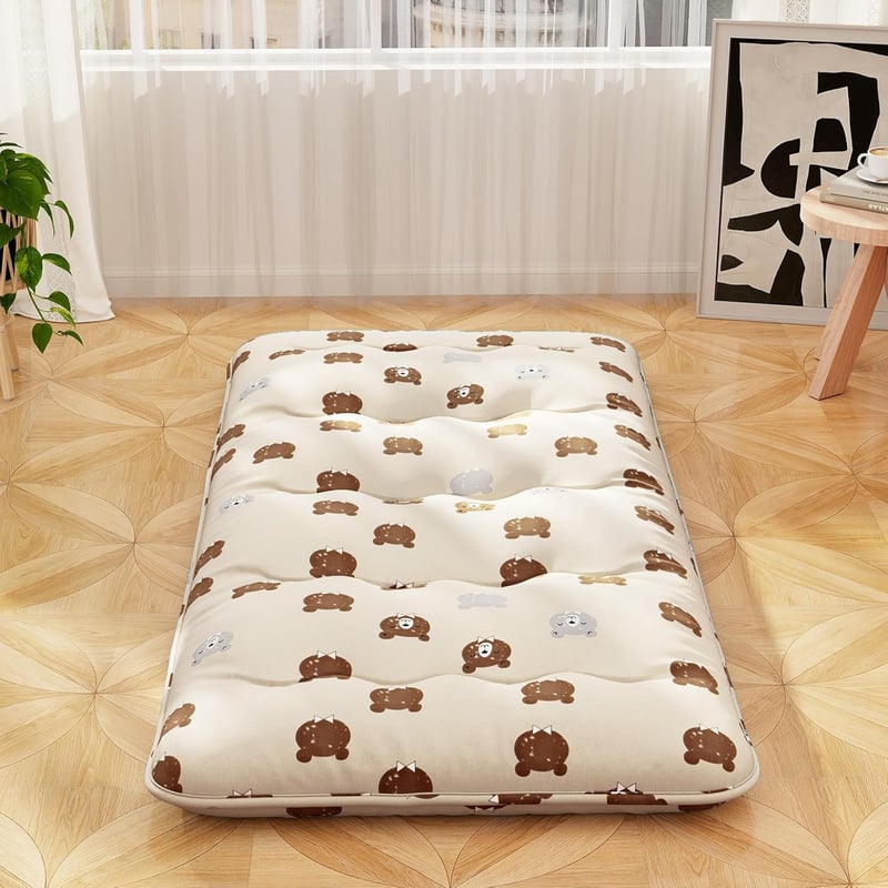 Faltbare Tatami-Bodenmatratze mit waschbarem Bezug, 90 x 200 cm
