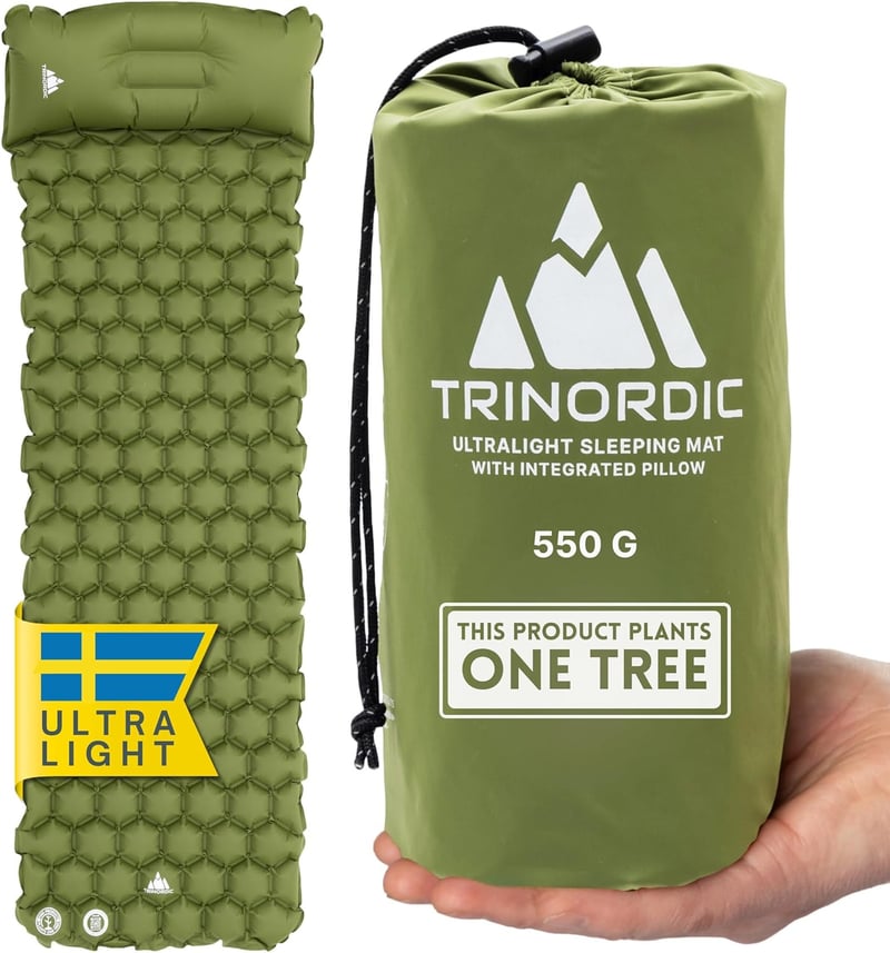 Ultraleichte Aufblasbare Isomatte mit Kissen für Camping und Outdoor