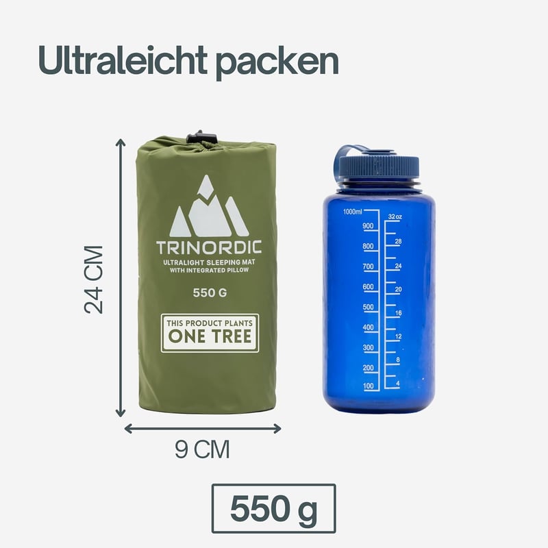 Ultraleichte Aufblasbare Isomatte mit Kissen für Camping und Outdoor