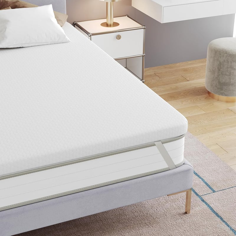 Matratzen Topper 140x200cm aus Gel Memory Foam mit abnehmbarem Bezug