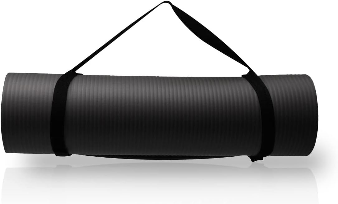 diMio Phtalatfreie Yogamatte mit Tragegurt, 1-2 cm Dicke