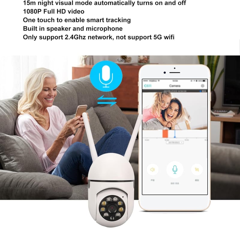 Smart Glühbirne Überwachungskamera 1080P HD für Haushalt und Büro