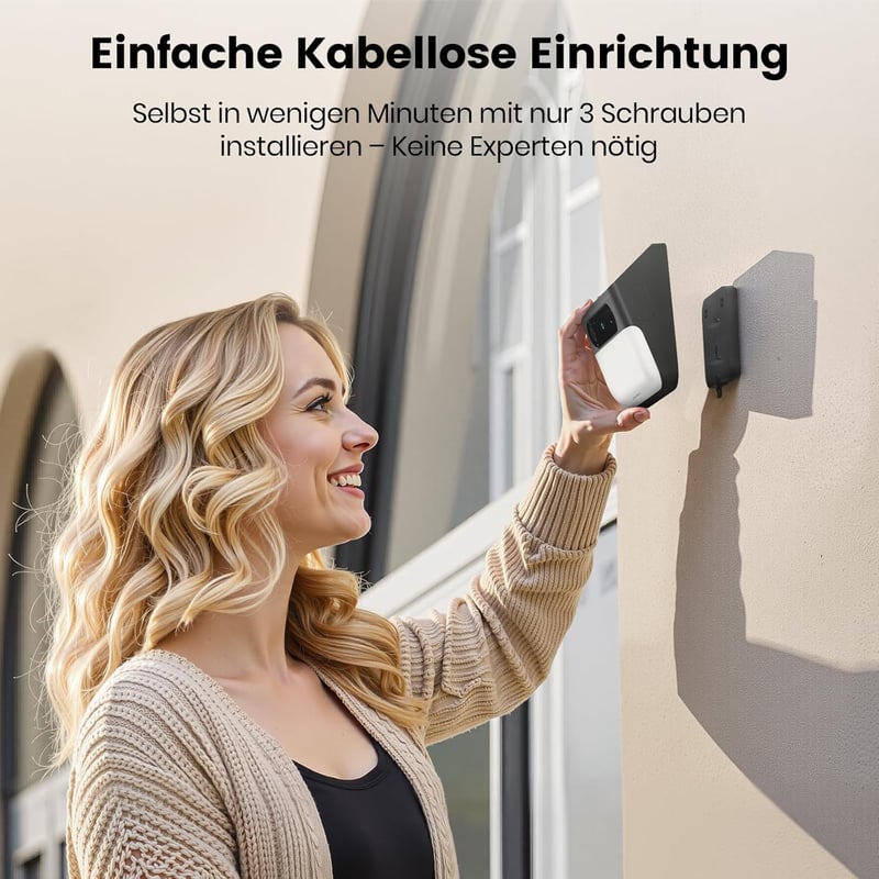 AOSU 3K Solar Außenleuchte mit Kamera und KI-PIR-Erkennung
