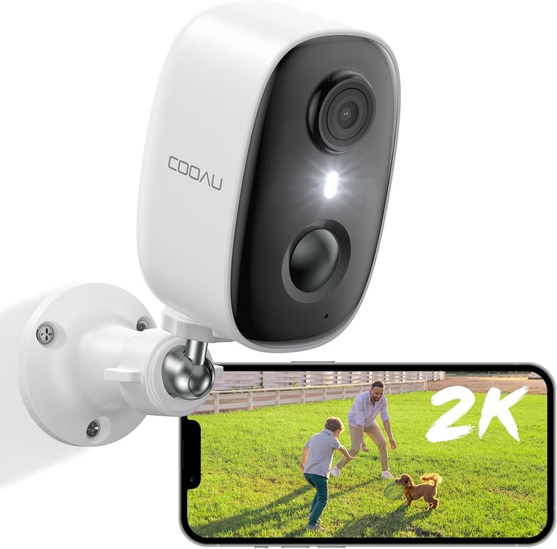 COOAU 2K WLAN Überwachungskamera außen mit Nachtsicht und 2-Wege-Audio