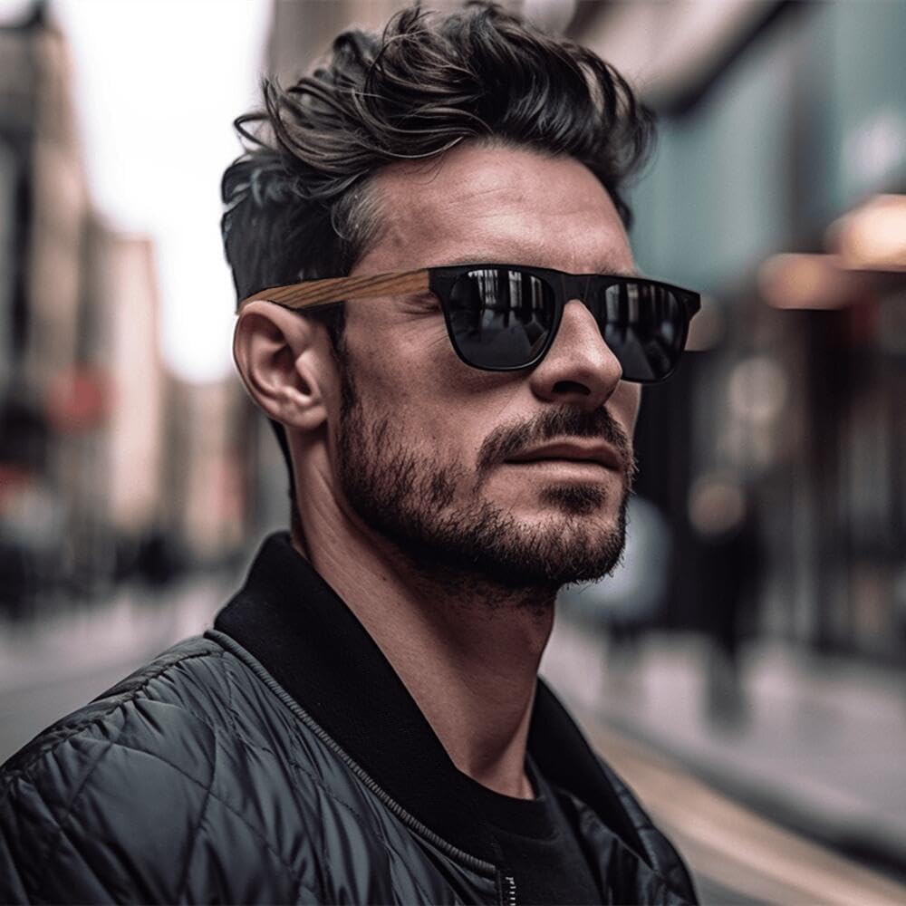 Holz Retro Polarisierte Sonnenbrille mit UV400 Schutz für Paare