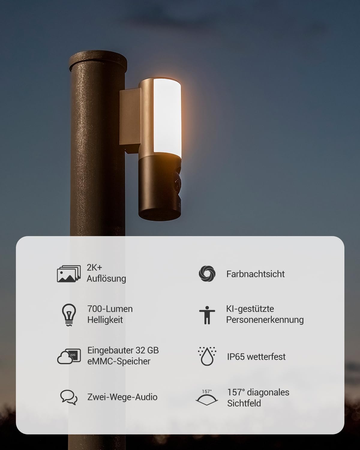 EZVIZ 4MP WLAN Überwachungskamera mit Flutlicht und KI-Bewegungserkennung