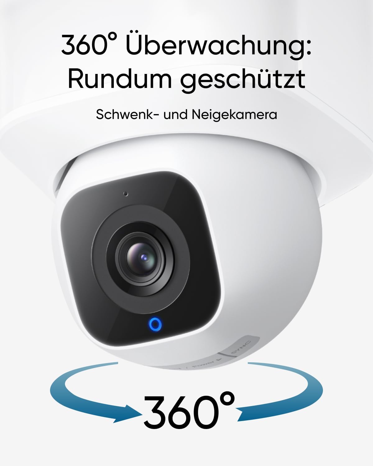 eufy Flutlichtkamera E30 - 2K Außen-Sicherheitskamera mit KI-Verfolgung